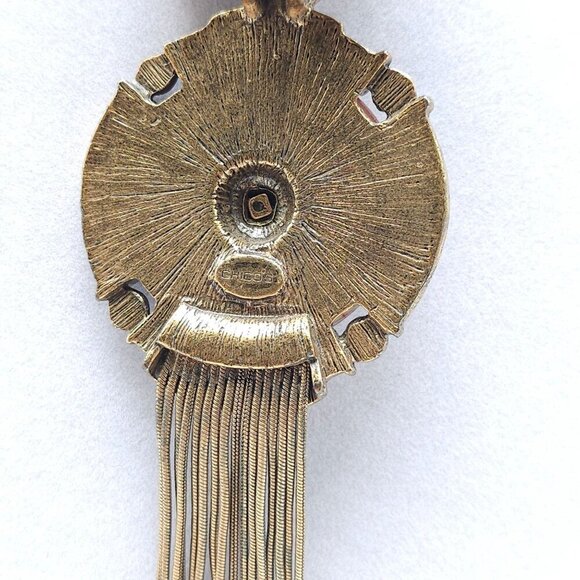 Multi Strand Glass Beaded Necklace With Tassel Pendant By Chicos - Picture 5 of 7